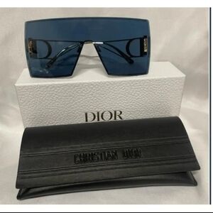 NEW With Tags DIOR 30Montaigne S7U Gold/Blue Square Sunglasses